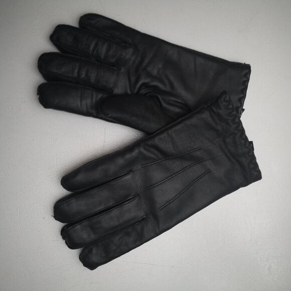 3M Thinsulate Men's Size 11 Black Faux Leather 100% Wool Lined Gloves - Picture 1 of 7